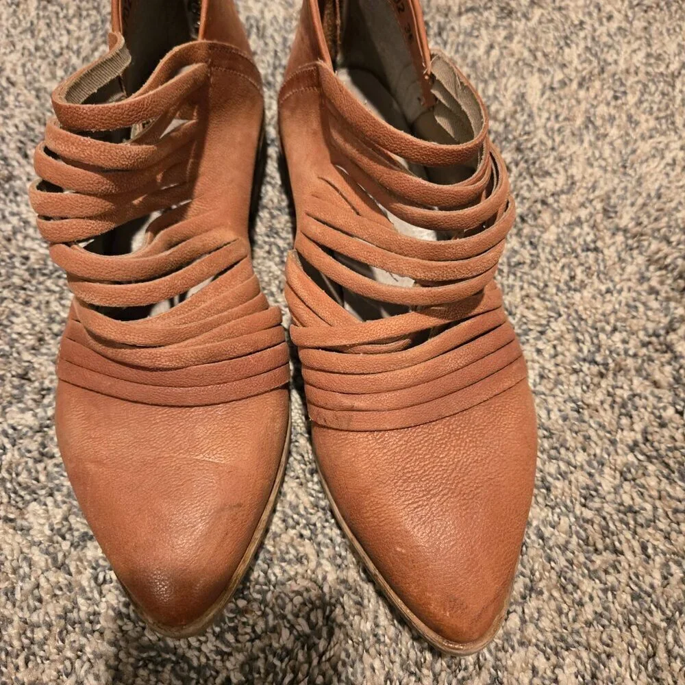 Free People Lost Valley Ankle Booties Brown 36/5.5-6
